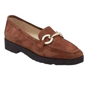 New Amalfi Rangoni Walk On Air Bit Loafers Brown Suede Sz 4.5 US Preppy Old Mone